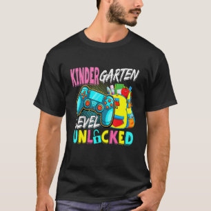 T-shirt Niveau Maternelle Débloqué Jeu Vidéo Retour À L'éc