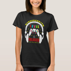 T-shirt Niveau Maternelle Débloqué Jeu Vidéo Retour À L'éc