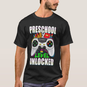 T-shirt Niveau Maternelle Débloqué Joueur Premier Jour D'é