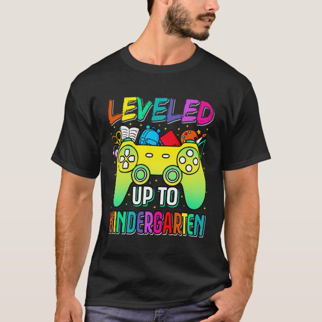 T-shirt Niveau Maternelle Jeu Déverrouillé De Retour À L'É (Devant)