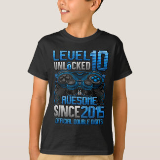 T-shirt Niveau officiel à deux chiffres Niveau 10 débloqué