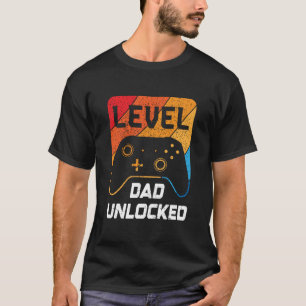 T-shirt Niveau Papa Débloqué Rétro & Vintage