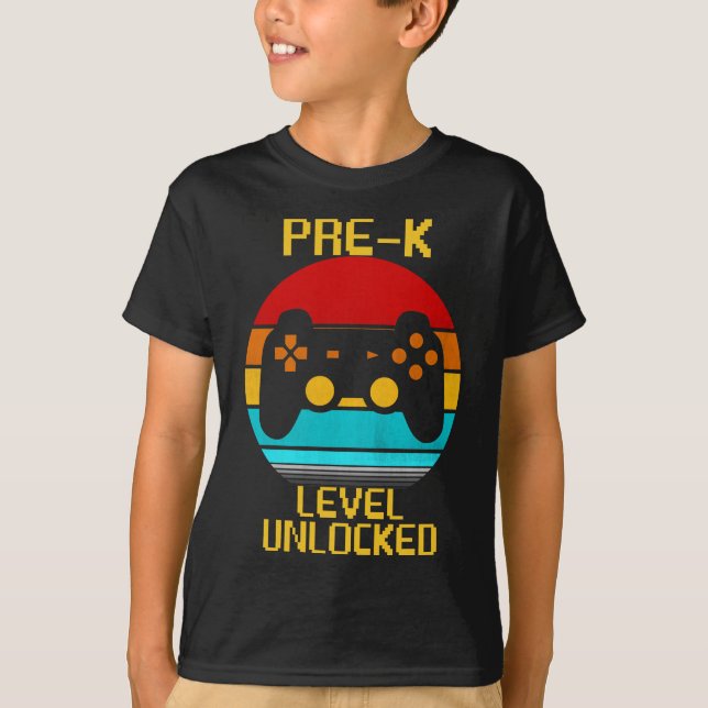 T-shirt niveau pré-k déverrouillé (Devant)