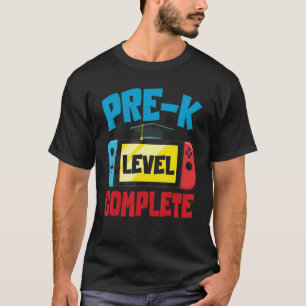 T-shirt Niveau pré-K Niveau de diplôme Complet de jeu vidé