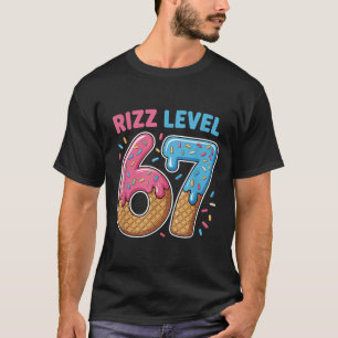 T-shirt Niveau Rizz 67 Génération Alpha d'argot 67ème Numé