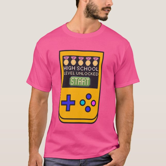 T-shirt Niveau secondaire déverrouillé Lycée élèves Vi (Devant)