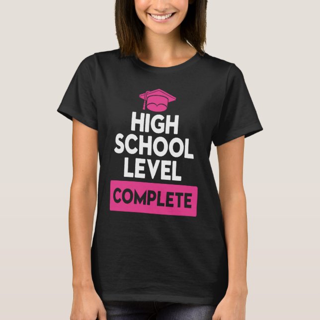 T-shirt Niveau secondaire Terminé Graduation (Devant)