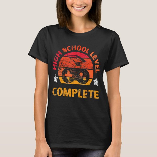 T-shirt Niveau secondaire Terminé Graduation (Devant)
