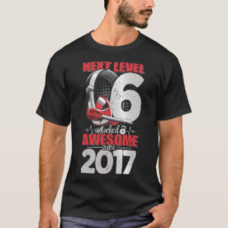 T-shirt Niveau suivant Déverrouillé 6 ans Garçon 2017 casq
