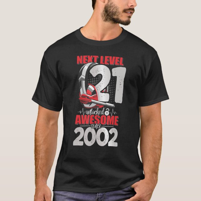 T-shirt Niveau suivant Déverrouillé Garçon 21 ans Casque G (Devant)