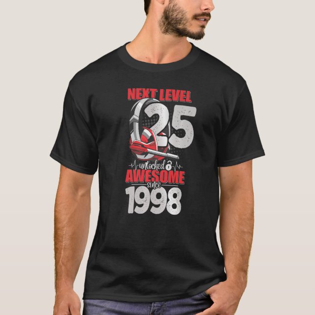 T-shirt Niveau suivant Déverrouillé Garçon de 25 ans 1998  (Devant)