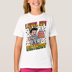 T-shirt Niveau supérieur, c'est mon anniversaire, style de