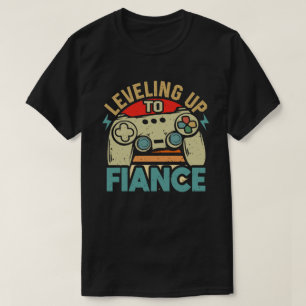 T-shirt Niveau Supérieur Fiancé Joueur Nouveau Couple Fian