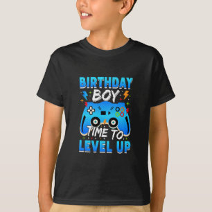 T-shirt Niveau Up Anniversaire Jeu vidéo pour garçon
