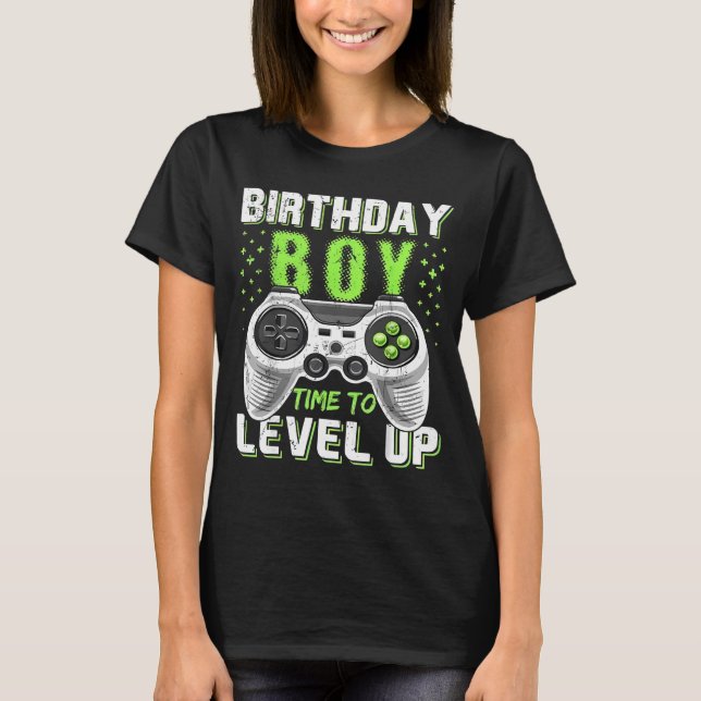 T-shirt Niveau Up Anniversaire Jeu vidéo pour garçon (Devant)