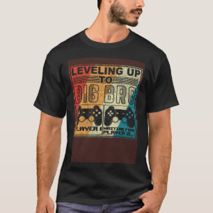 T-shirt Niveau Up Big Bro Big Brother 2021 Gamer Retro