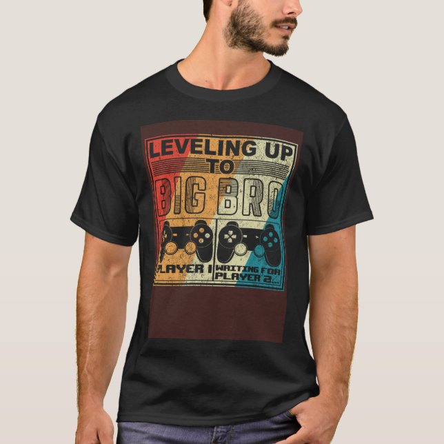 T-shirt Niveau Up Big Bro Big Brother 2021 Gamer Retro (Devant)