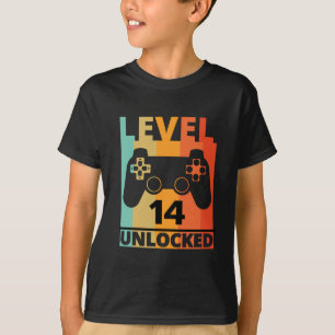 T-shirt Niveau up Custom Funny Gamer enfants Ado Birthday 