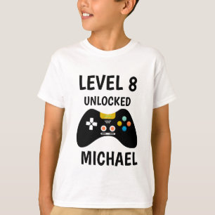 T-shirt Niveau Up Video Game Controller Anniversaire Enfan