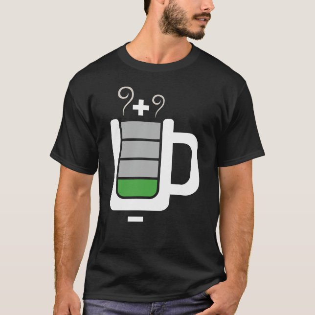 T-shirt Niveaux de café critiques (Devant)
