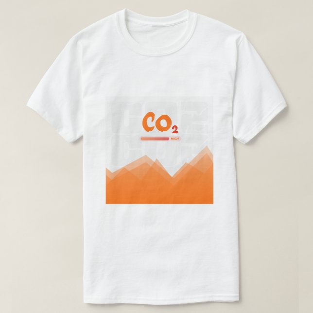 T-shirt Niveaux élevés de pollution par le dioxyde de carb (Design devant)