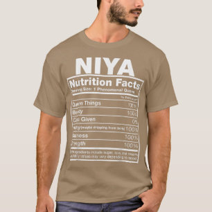 T-shirt Niya Nutrition FactsNiya Nom Anniversaire