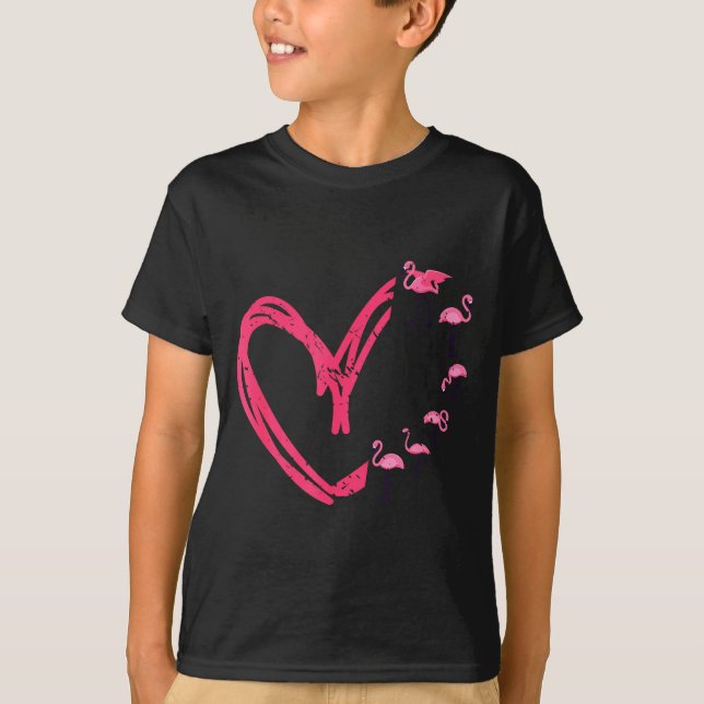 T-shirt Nk Animal Valentines Day Gift Flamingo  (Devant)
