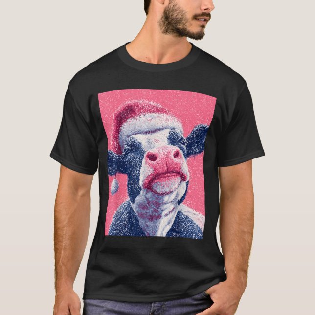 T-shirt Nk Christmas Cow  (Devant)