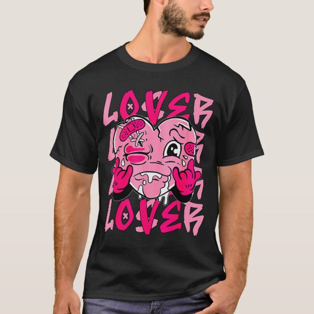 T-shirt Nk Loser Lover Nk Drip Heart Matching Tee For Men  (Devant)