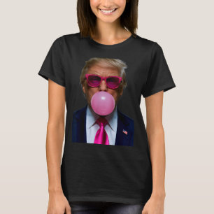 T-shirt Nk Lunettes Drôle Donald Trump Nk Bubble Gum 2024 