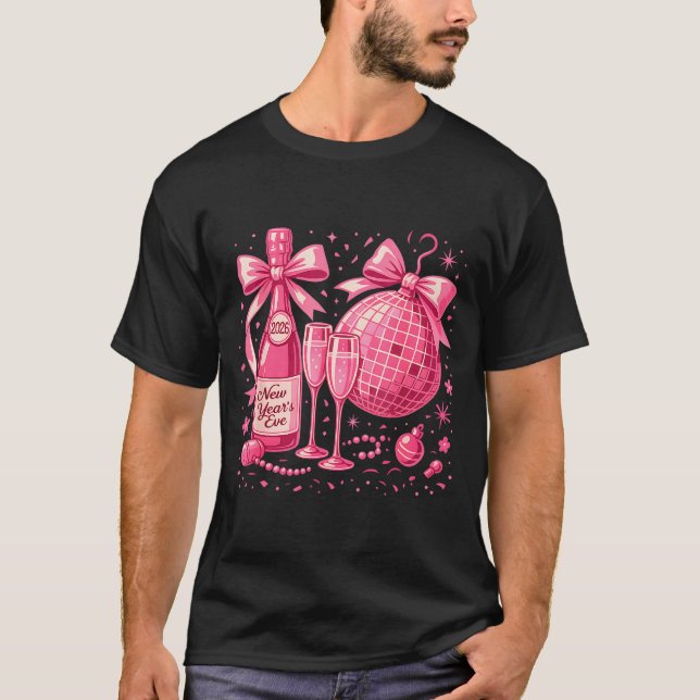 T-shirt Nk New Year's Eve 2026 Disco Champagne Party  (Devant)
