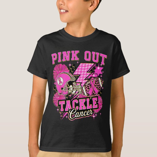 T-shirt Nk Out Tackle Breast Cancer Awareness American Foo (Devant)