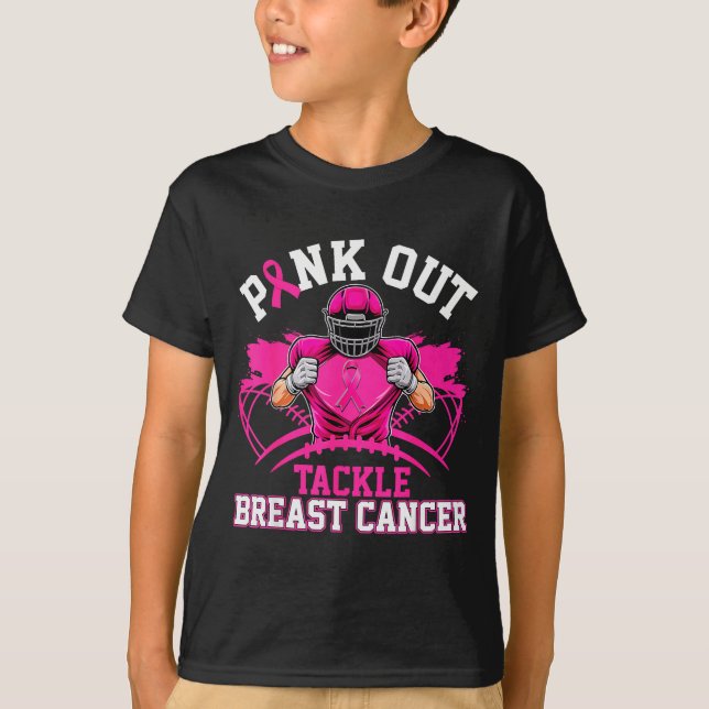 T-shirt Nk Out Tackle Breast Cancer Awareness American Foo (Devant)