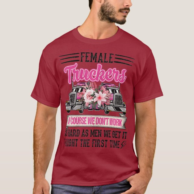 T-shirt Nn Funny Femme Trucker Conducteur Costume Trucker (Devant)