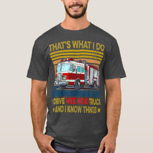 T-shirt Nn Je Conduis Wee Woo Truck FireFighter Costume