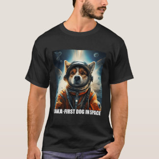 T-shirt No1 Chien Dans L'Espace Laika Astronaut De Vol Spa