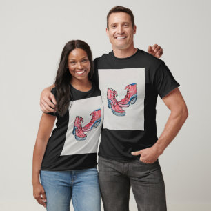 T-shirt No 01, Dessin À La Main De Chaussures Drôle Collec