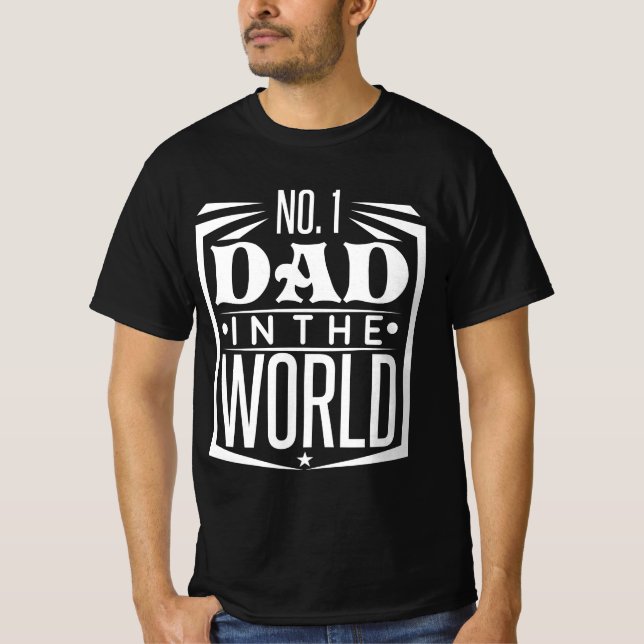 T-shirt No. 1 Papa Dans Le Monde (Devant)