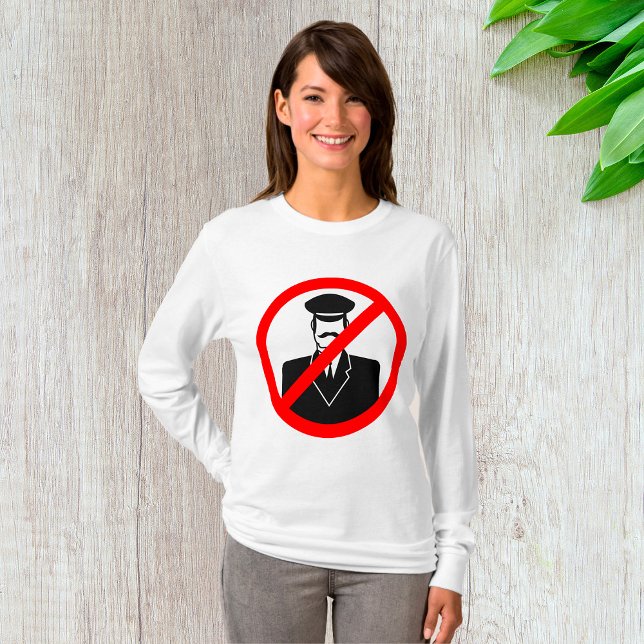 T-shirt No Chauffeur Allowed Symbol Funny Warning (Créateur téléchargé)