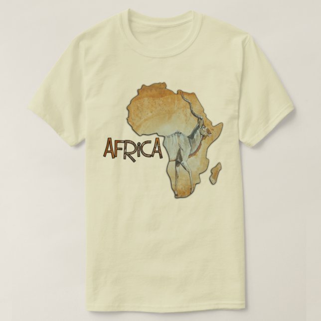 T-shirt No. de carte de l'Afrique 17 (Design devant)