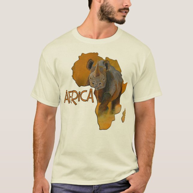 T-shirt No. de carte de l'Afrique 6 (Devant)