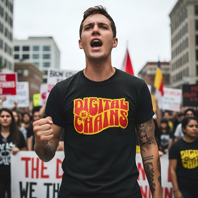 T-shirt No Digital Chains - Freedom & Privacy (Créateur téléchargé)
