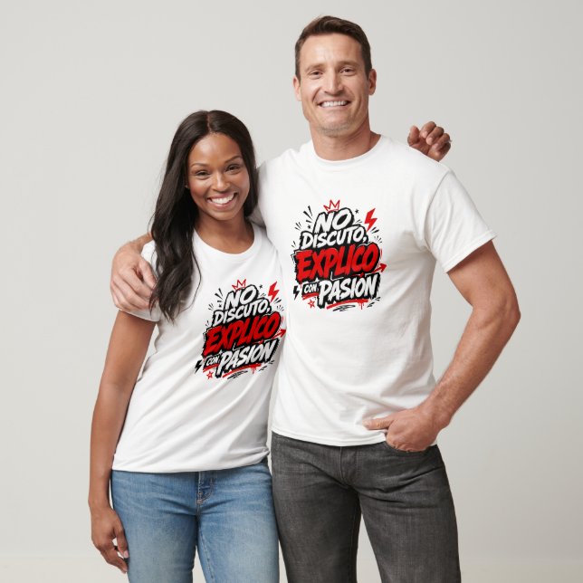 T-shirt No Discuto Explico Con Pasion Camiseta Humor (Unisexe)