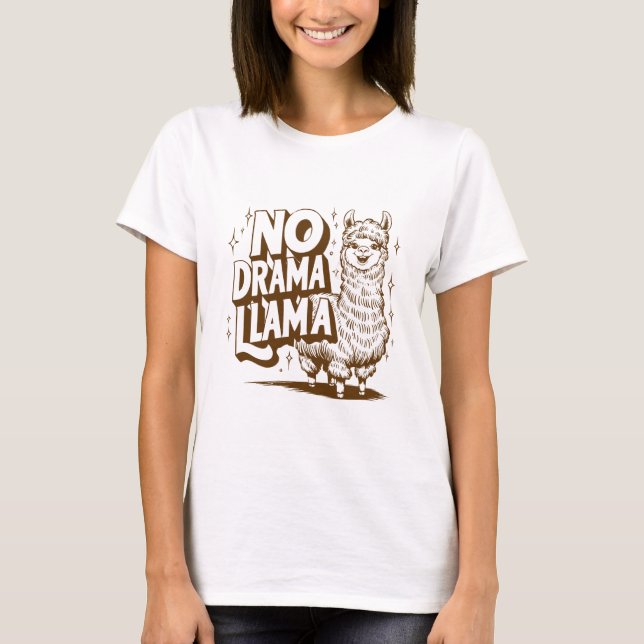T-shirt No Drama Llama (Devant)