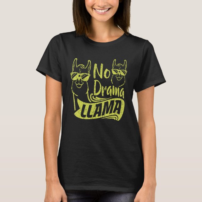 T-shirt No Drama Llama For Men Women Kids  Animal  3 (Devant)