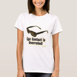 T-shirt No Eye Contact Drôle Lunettes de soleil Slogan
