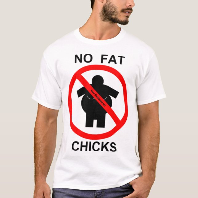 T-shirt no_fat_chicks (Devant)