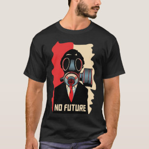 T-shirt No Future Noir : L'Homme au Masque à Gaz
