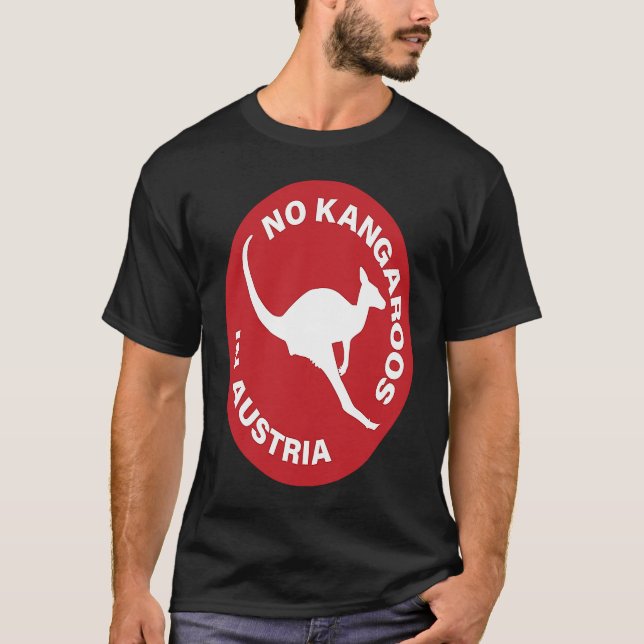 T-shirt No Kangaroos In Austria  Funny Australia (Devant)