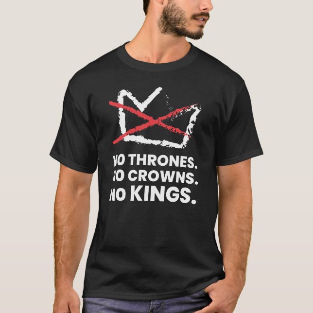 T-SHIRT NO KING PROTEST (Devant)